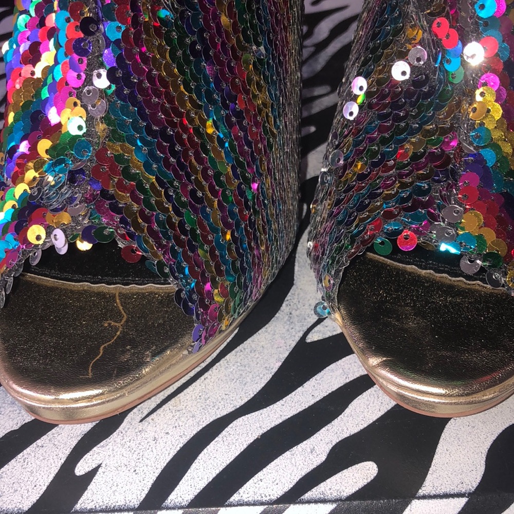 COPY - Colorful Sequin Heel Shoes(jubilee is the brand for the shoes)/ with a p…